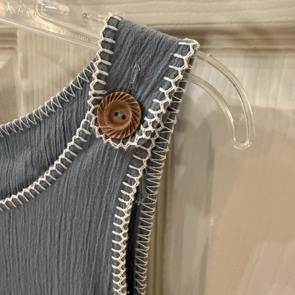 Teddi Vintage Cotton Gauze Dress Jumper Overall Cottagecore Minimalist L - Picture 6 of 11